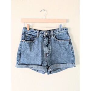 PrettyLittleThing Mom Denim Shorts High Waisted Medium Wash US 6 Vacation Summer